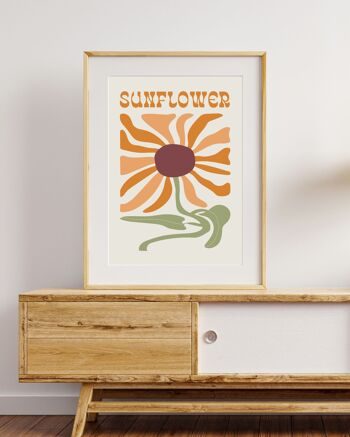 Poster Sunflower - style marché aux fleurs 2