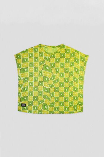 T-shirt oversize à imprimé fruits verts et jaunes 6
