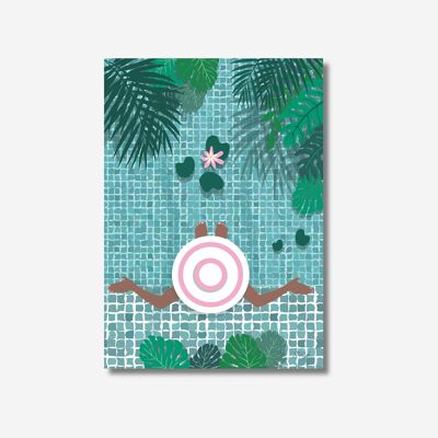Poster „Entspannen im Pool“