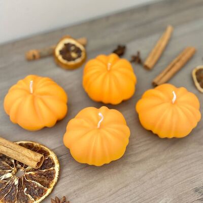 Velas de especias de calabaza - Calabaza de Halloween - Decoraciones del hogar de Halloween - Decoraciones de otoño
