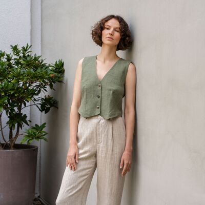 Linen Vest AVA