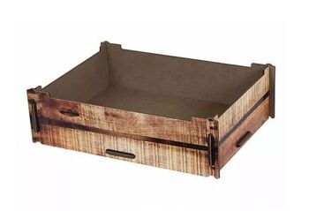 Grande boîte de rangement - caisse à vin en bois
