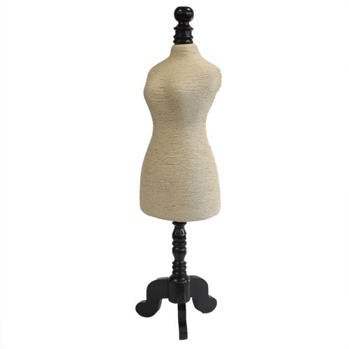 NatJD-01 - Natural Jewellery Display - Mannequin on Wooden Stand - Cream - Sold in 1x unit/s per outer