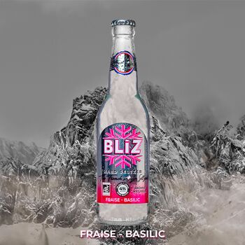 BLIZ Hard Seltzer saveur Fraise - Basilic 1