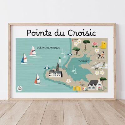 Poster LE CROISIC - Mappa costiera