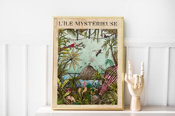 Affiche Île Mystérieuse Jules Verne Couleurs 1