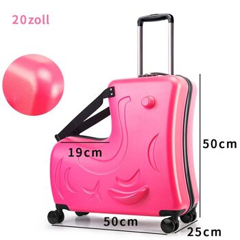 Valise à roulettes pour enfants, valise de siège pour enfants, valise de voyage, différentes couleurs, 360 10