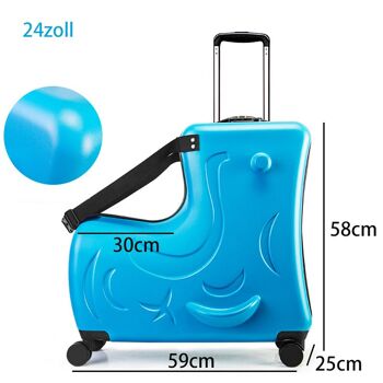 Valise à roulettes pour enfants, valise de siège pour enfants, valise de voyage, différentes couleurs, 360 11