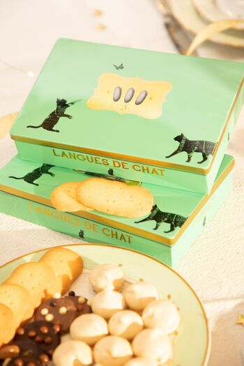 Biscuits langues de chat pâtissières - boite métal 160g 4
