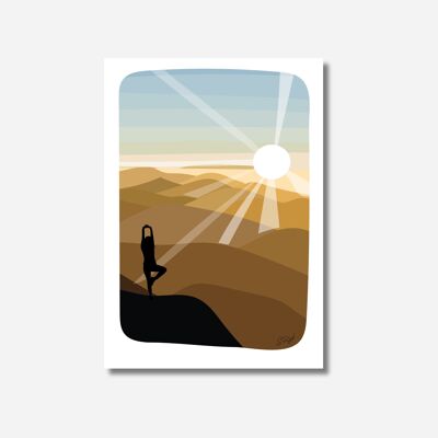 Póster de yoga - Mujer en postura Vrksasana
