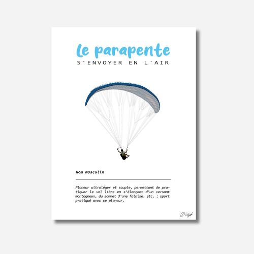 Poster "le parapente"