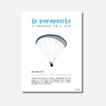 Poster "le parapente" 1