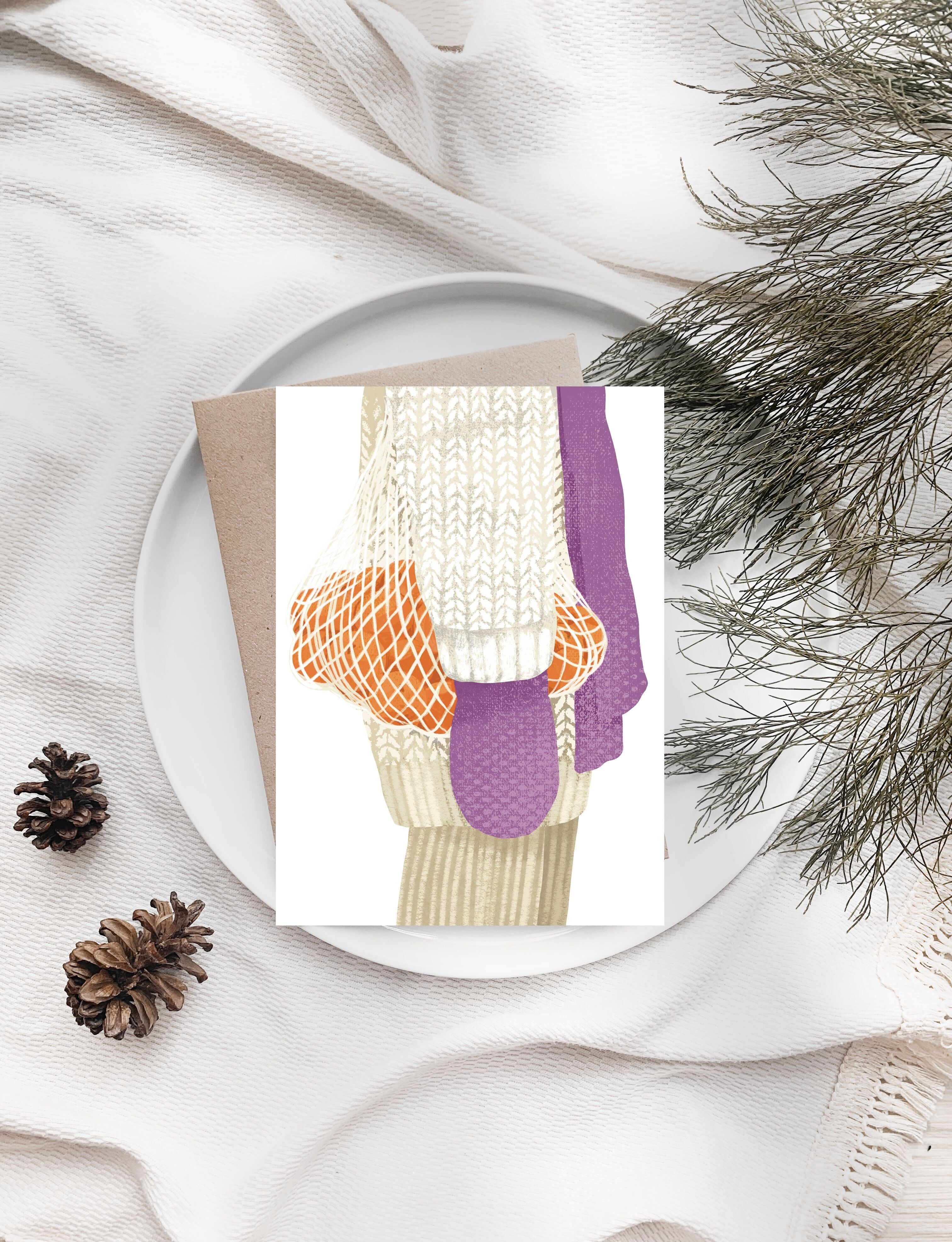 Christmas card "Tangerines" A6