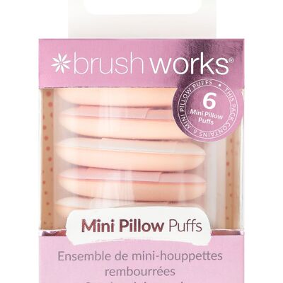 Brushworks Mini Pillow Puffs - 6 Pack