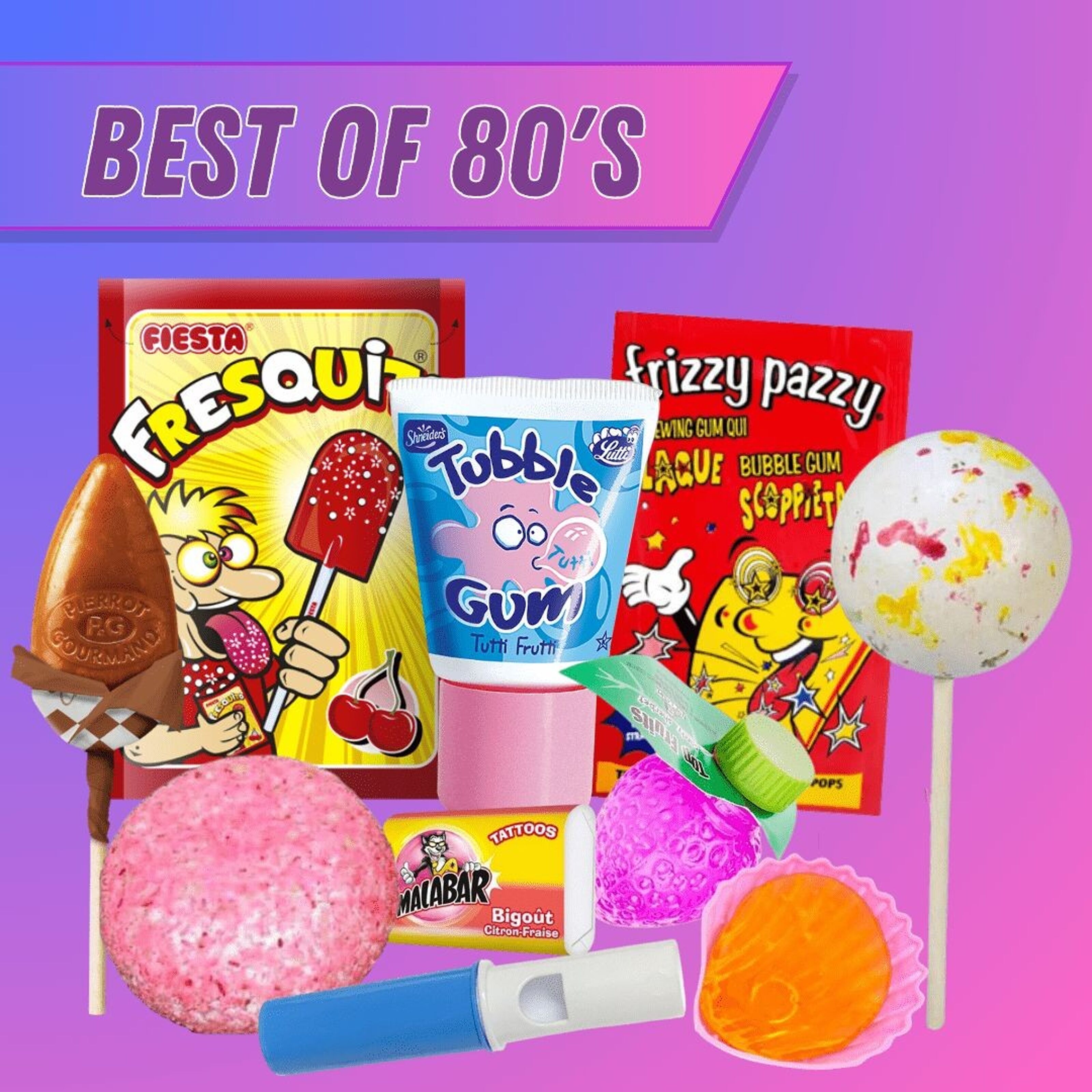 Chewing-gum en sticks - Bonbons années 80 - Génération Souvenirs