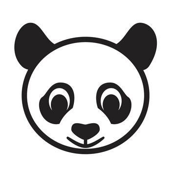 Tampon tête de panda mignon pour des créations adorables 2
