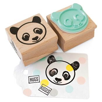 Tampon tête de panda mignon pour des créations adorables 8