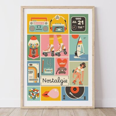 Poster NOSTALGIA Patchwork anni '80
