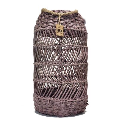 HBX purple rattan Deia lanterns 50cm