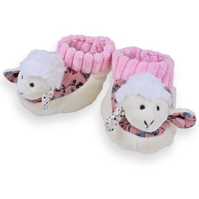 Chaussons bébé mouton rose inwolino