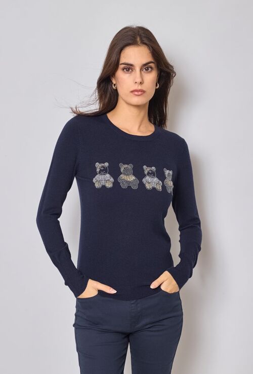 Pull Maille Fine Ours Zoé