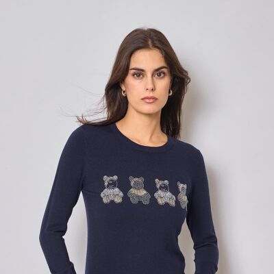 Pull Maille Fine Ours Zoé