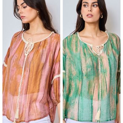 Thalia - Patterned blouse
