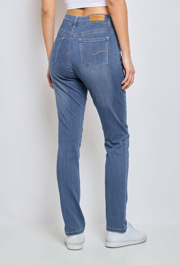 BleuSlim - Jeans taille haute coupe slim 5 poches 3