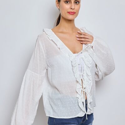 Selene - Frill collar blouse