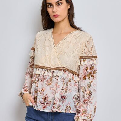 Mila - Bohemian embroidered blouse