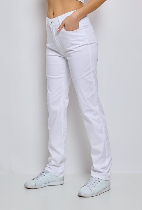 St Tropez - Pantalons taille haute coupe droite 5 poches