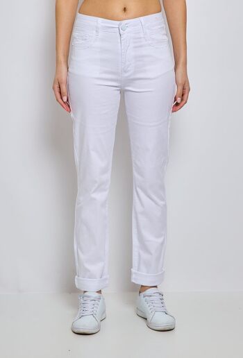 Positano - Pantalons taille haute coupe droite 5 poches 2