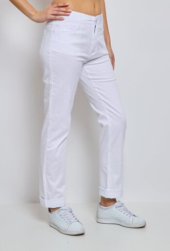 Positano - Pantalons taille haute coupe droite 5 poches 3