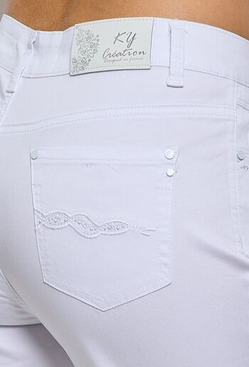 Positano - Pantalons taille haute coupe droite 5 poches 4