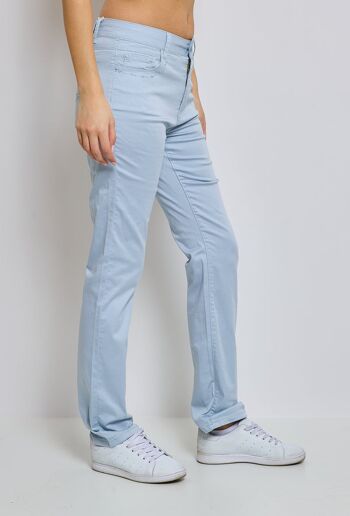 Positano - Pantalons taille haute coupe droite 5 poches 6