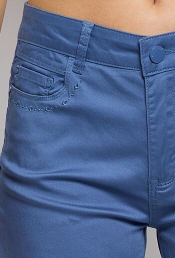 Positano - Pantalons taille haute coupe droite 5 poches 8