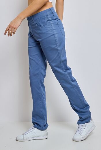 Positano - Pantalons taille haute coupe droite 5 poches 9