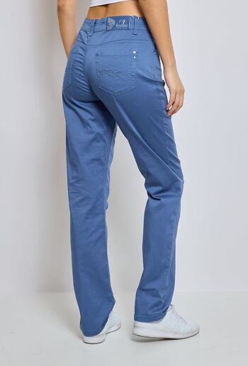 Positano - Pantalons taille haute coupe droite 5 poches 10