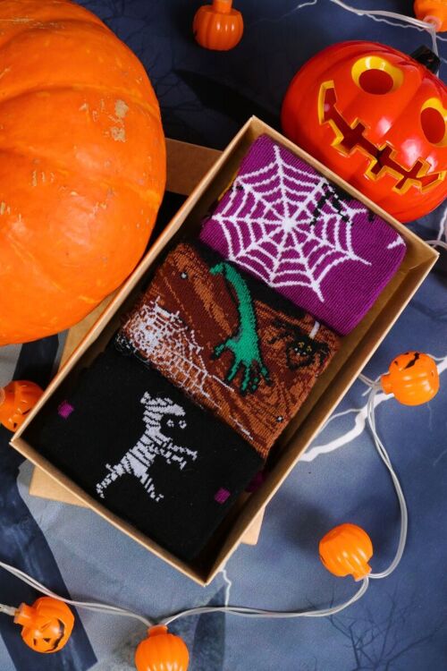 Halloween gift box ZOMBIE with 3 pairs of socks