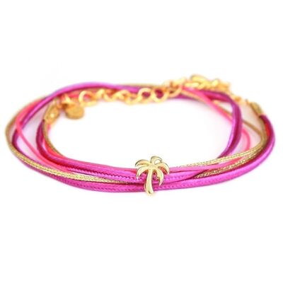 Wickelarmband rosa Palme