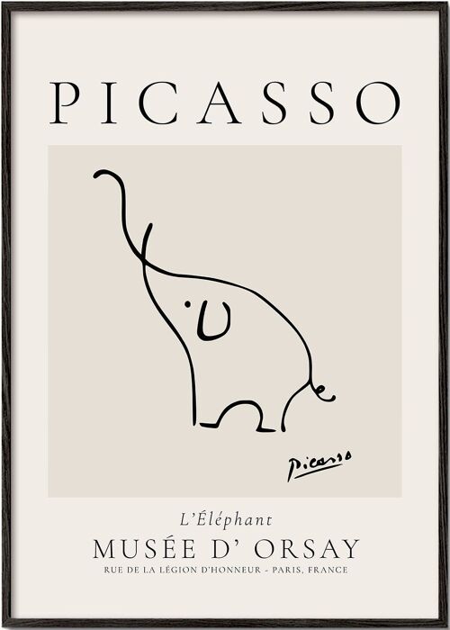 Tableau Pablo Picasso Animals Drawings the elephant