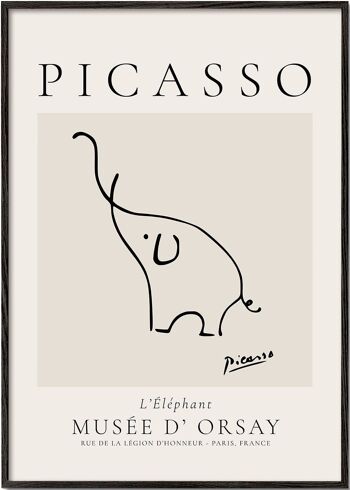 Tableau Pablo Picasso Animaux Dessins l'éléphant 1