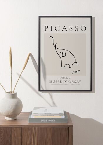 Tableau Pablo Picasso Animaux Dessins l'éléphant 4