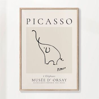 Tableau Pablo Picasso Animaux Dessins l'éléphant 5