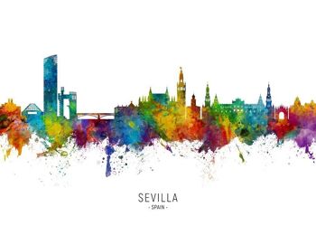 Tableau Horizon de Séville multicolore 3