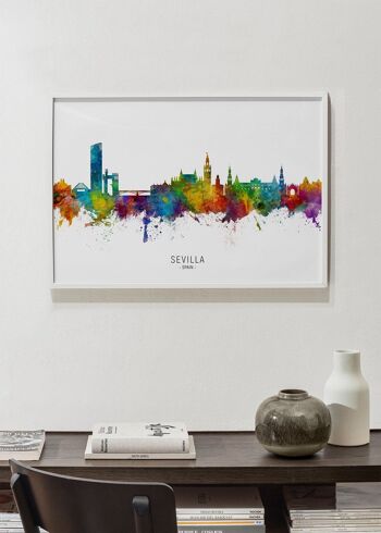 Tableau Horizon de Séville multicolore 4