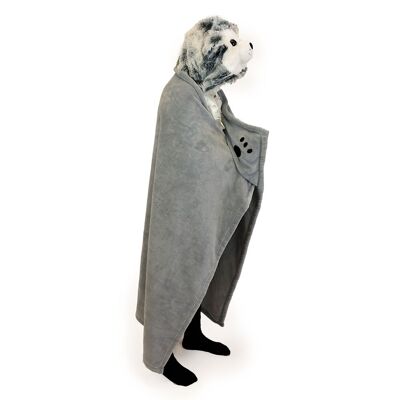 Cozy Noxxiez Manta con capucha de animal Husky
