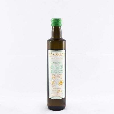 Olio d'oliva Picual. Confezione da 12 contenitori in vetro da 500 ml