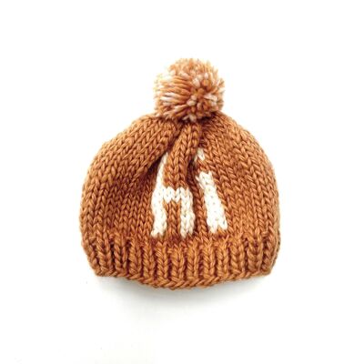 Baby 0-6m Knitted Hi hat brown sugar