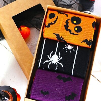 Caja regalo de Halloween FLYING BAT con 3 pares